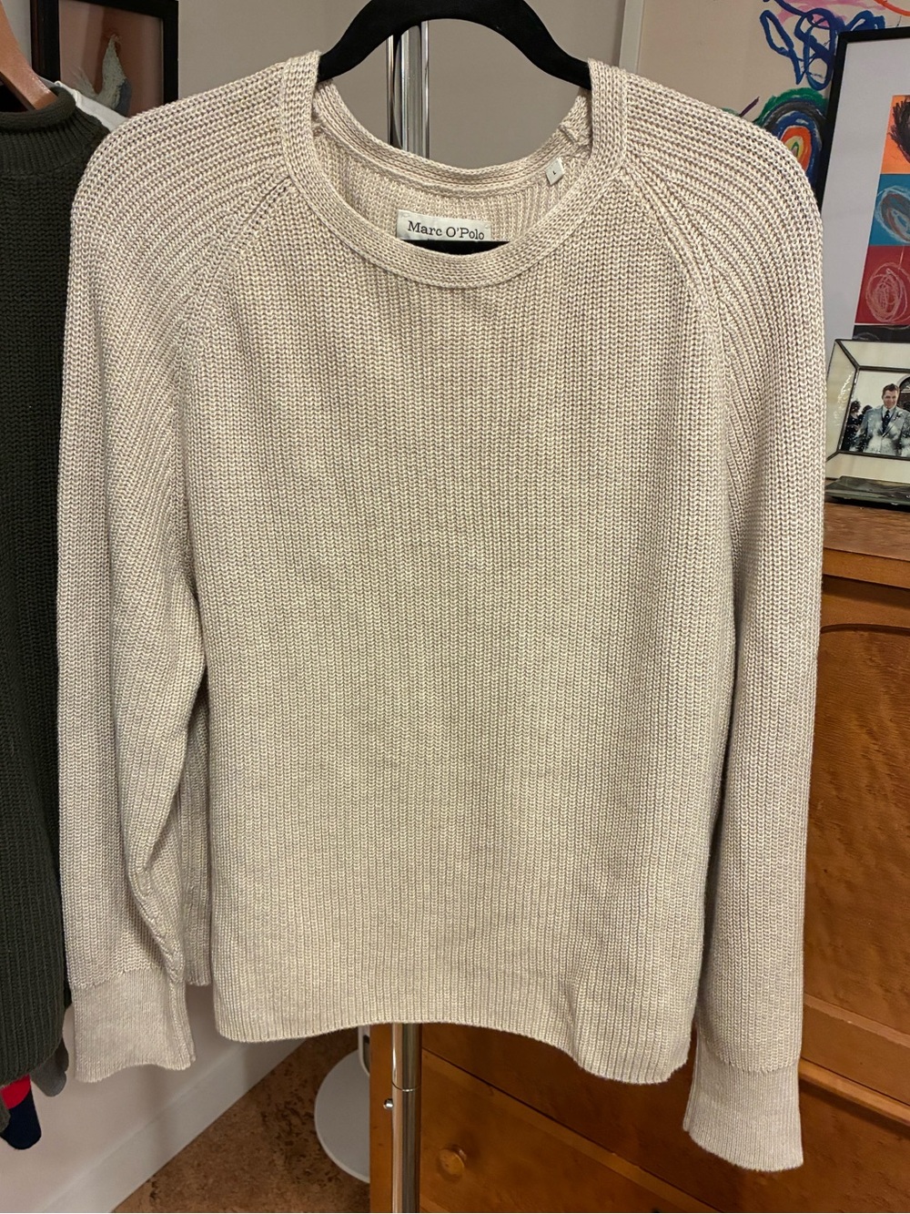 Marco Polo Women's Cream Knit Crewneck Sweater